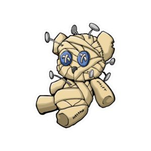 Voodoo teddy Bear Sticker