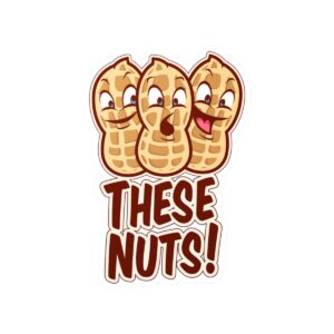 These Nuts contour cut vinyl sticker